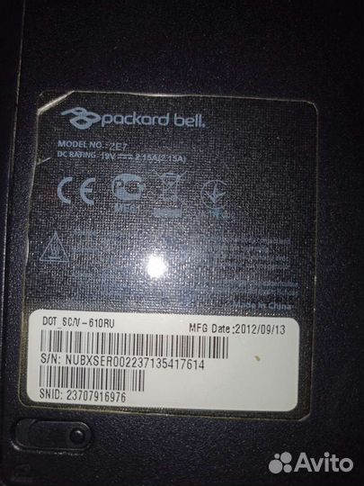 Нетбук packard bell