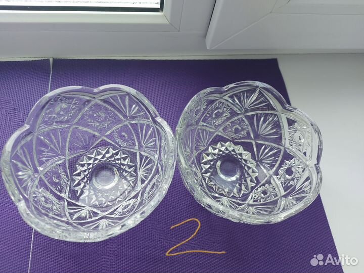 Набор хрустальных салатниц период СССР