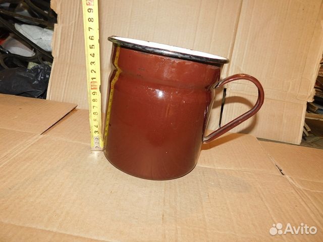 Большая, эмалированная кружка периода СССР