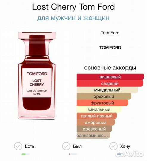 Tom ford lost cherry 50 ml духи