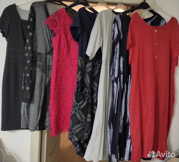 Платья женские 48-50 лен, хлопок, нарядные