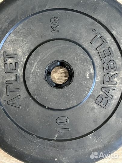 Штанга,гриф,2гантели все разбороное+блины+1гантель