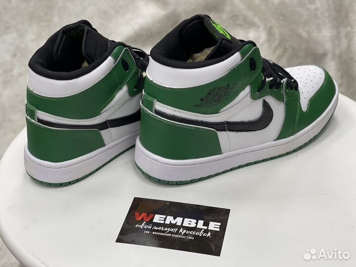 Nike Air Jordan 1 High, Pine Green (мех)