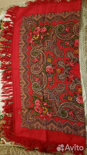 Павловопосадский платок синий