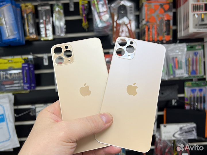 Стекло корпуса заднее iPhone 11 Pro Max золотое
