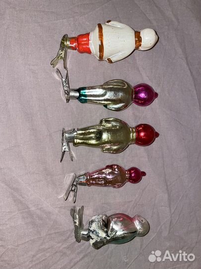 Елочные игрушки СССР на прищепке