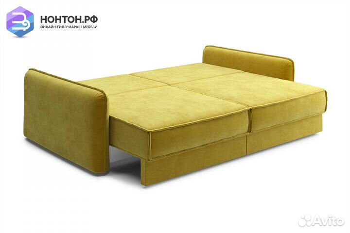 Диван тик-так Антей 3-х местный горчичный