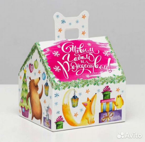 Упаковка для новогодних подарков новая
