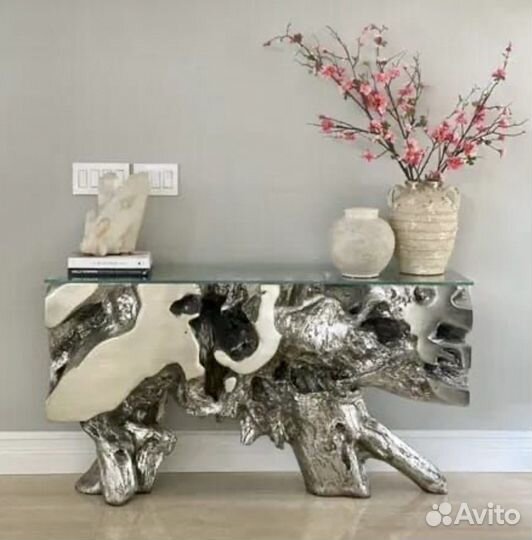 Консоль sequoia gold console table