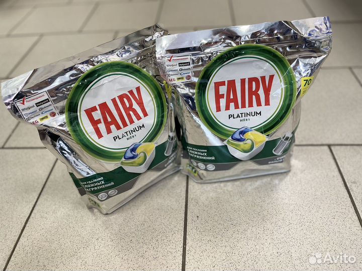 Капсулы для посудомоечных машин fairy