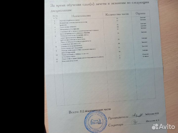 Консультация психолога, терапия