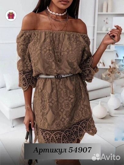 Платье гипюр