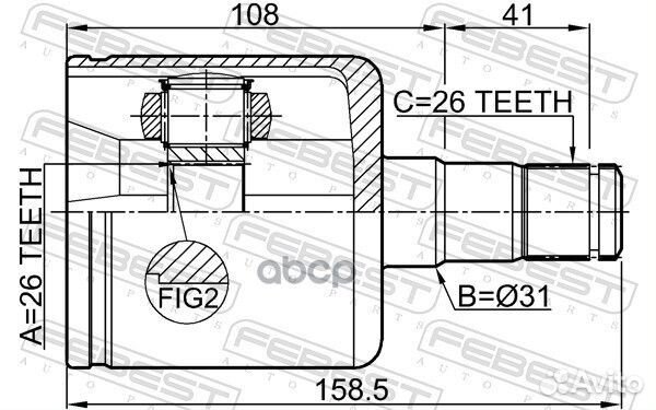 ШРУС внутренний левый к-кт Volvo S40 II 04 27