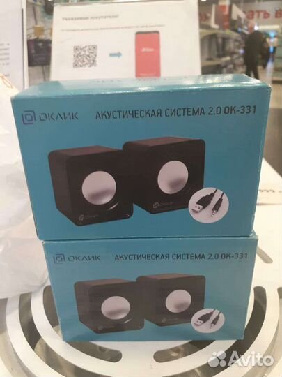 Компьютерная акустика 2.0 oklik новая