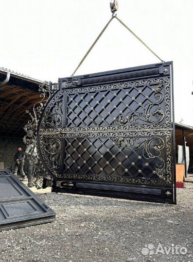 Ворота серые на заказ