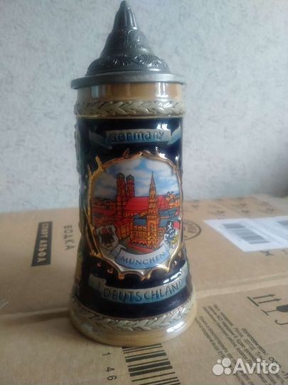 Керамическая пивная коллекционная кружка Германия