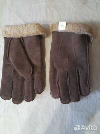 Перчатки замшевые мужские теплые