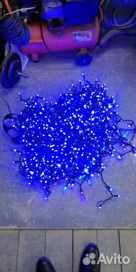 Гирлянда уличная зановес синяя мощная