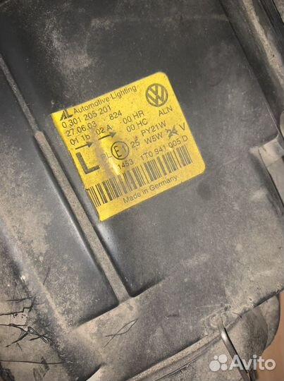 Фара левая vw Touran