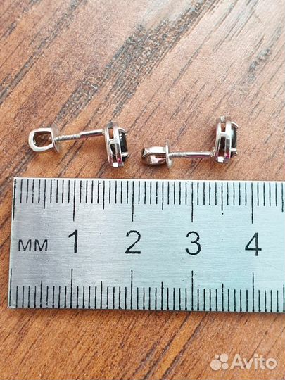 Серьги пусеты серебро