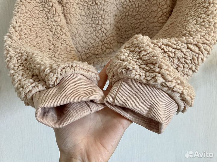 Кофта барашек укороченная бежевая 42