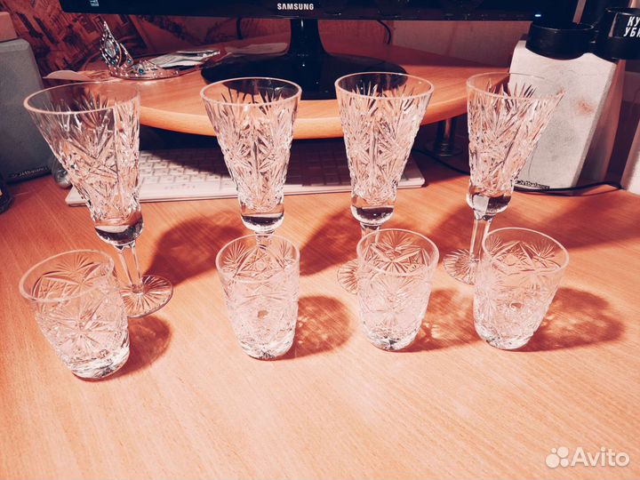 Фужеры хрустальные СССР новые