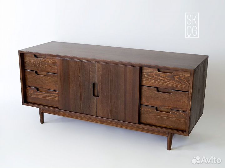 Тумба «Ольга Ольговна» 6 ящиков цвет орех