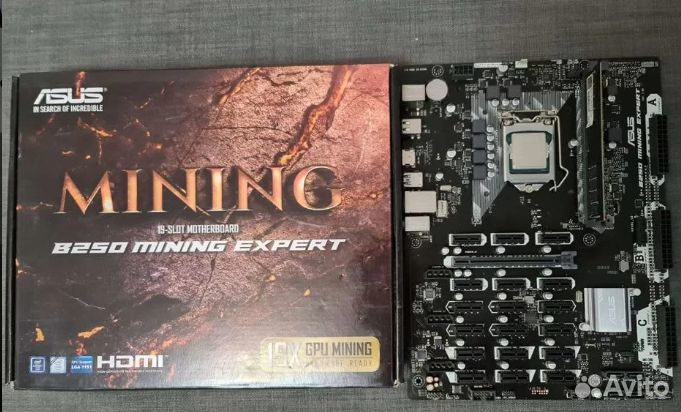 Материнская плата asus B250 mining expert