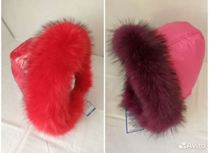 Воротник опушка натуральный мех енота