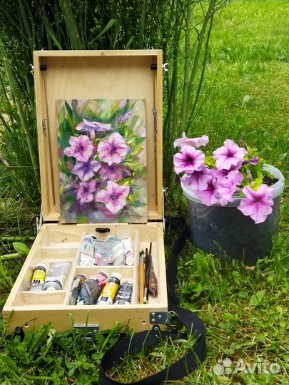 Картина маслом цветы Букет Лето