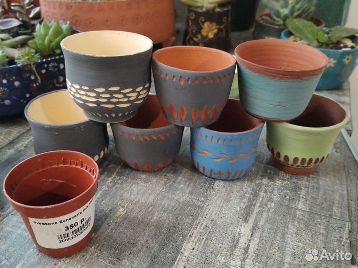Керамический горшочек для суккулентов Handmade