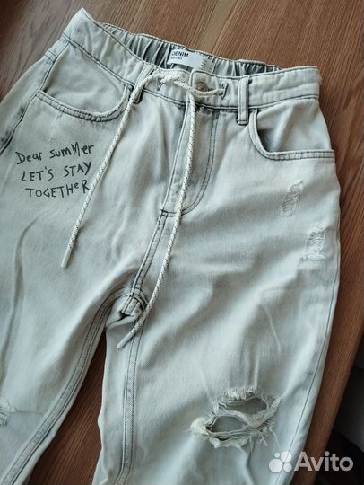 Брюки джинсы женские bershka р. 34