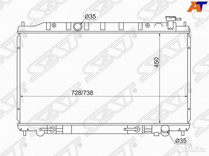 Радиатор nissan murano/presage VQ35 04