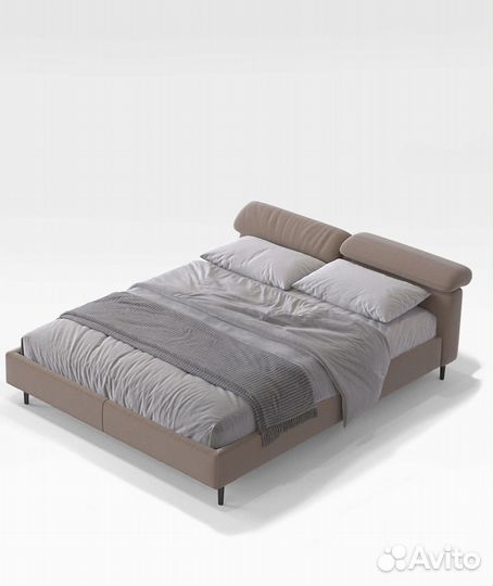 Кровать с двумя подголовниками Caira