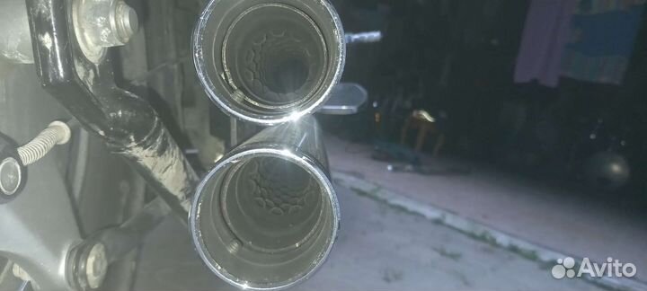 Глушитель прямоточный на мотоцикл