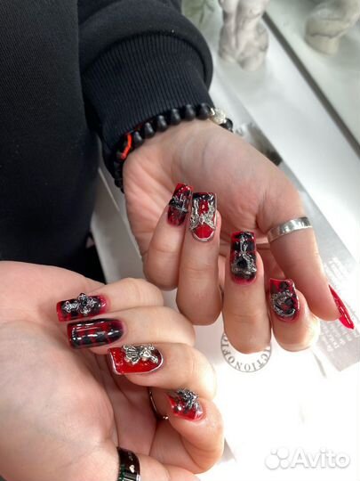 Креативный маникюр, наращивание