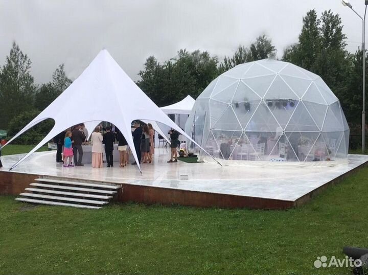 Шатер для глэмпинга, геокупол