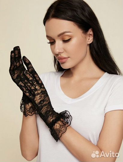 Перчатки кружевные женские