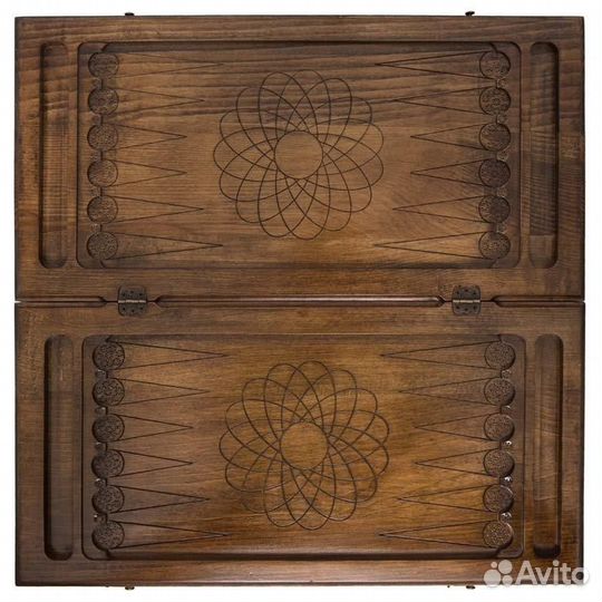 Нарды и шашки резные Звезда Давида 62 х 64 см бук Армения 62594