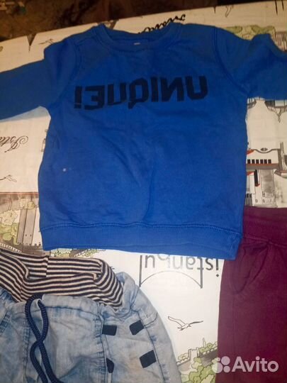 Вещи пакетом на мальчика 86-92 состояние разное