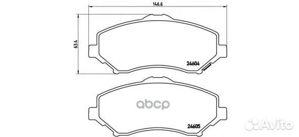 Колодки торм.пер. P11025 Brembo