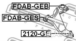 Febest fdab-GEB Сайлентблок рычага ford mondeo 00