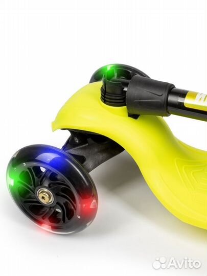 Самокат детский baby (светящиеся колеса) лимонный