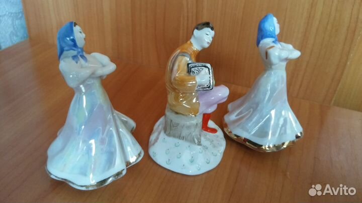 СССР 1950-60 Плясуньи и Гармонист Дулево клеймо