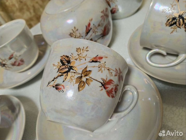 Чайный сервиз Полтавский фз СССР Роза