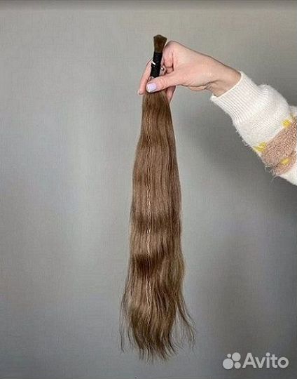 Волосы для наращивания 51 см русые Премиум