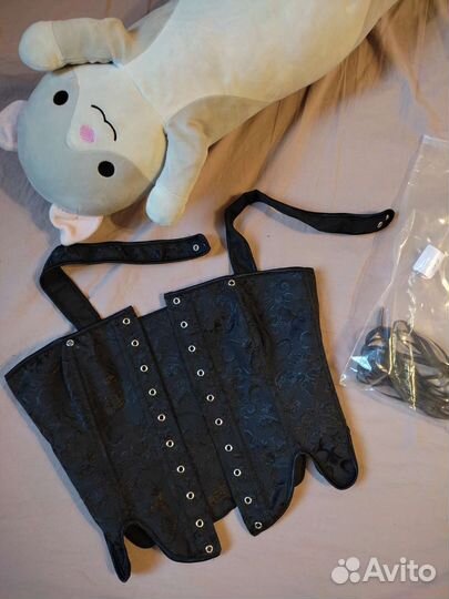 Корсет черный на лентах