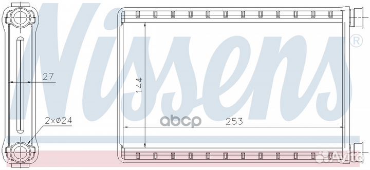 Теплообменник, отопление салона 70523 Nissens