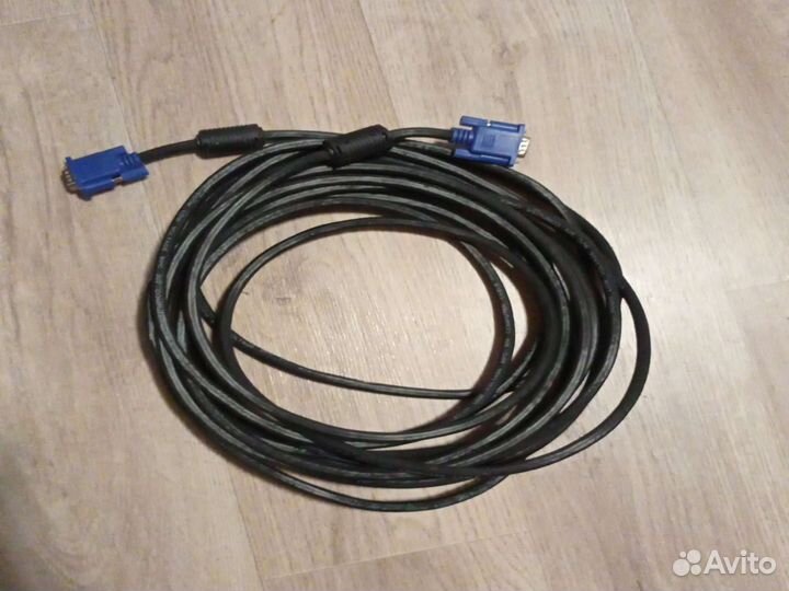 Кабель vga 10 м, б/у