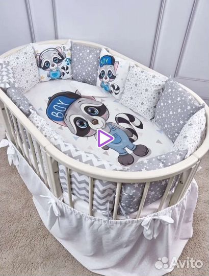 Комплект бортиков в кроватку с одеялом